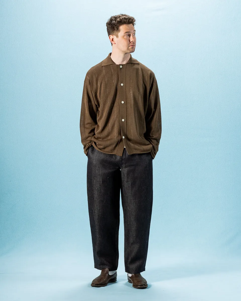 Jyarijyari Silk Collared Shirt - Algae sold by Standard and Strange product image thumbnail 3