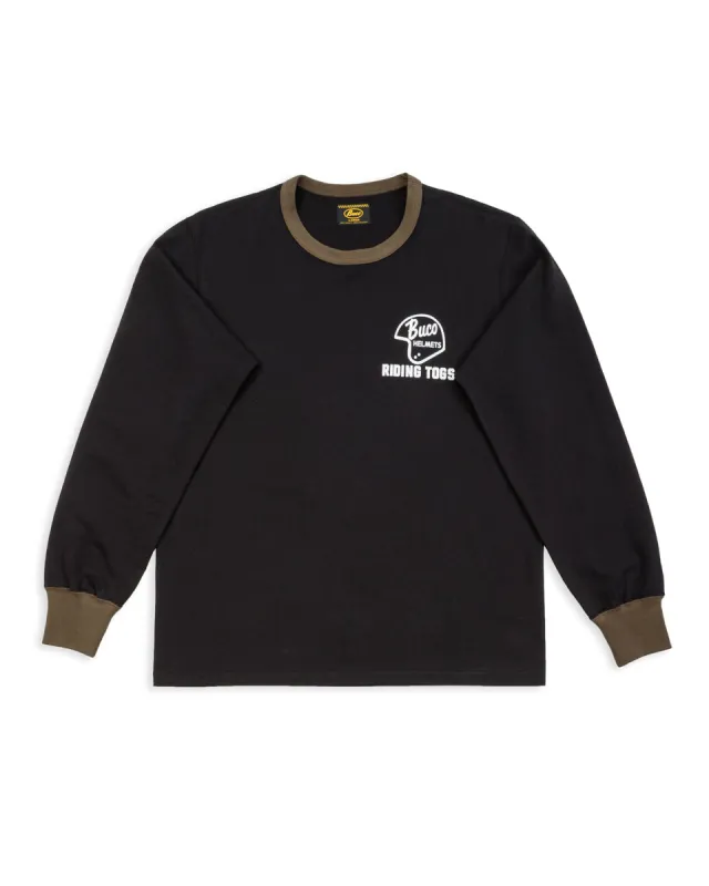 Buco L/S Tee / Riding Togs - Black/Charcoal sold by Standard and Strange