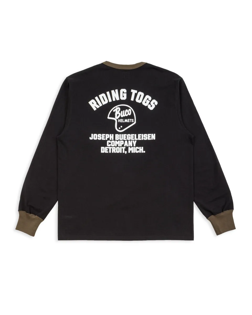 Buco L/S Tee / Riding Togs - Black/Charcoal sold by Standard and Strange product image thumbnail 2
