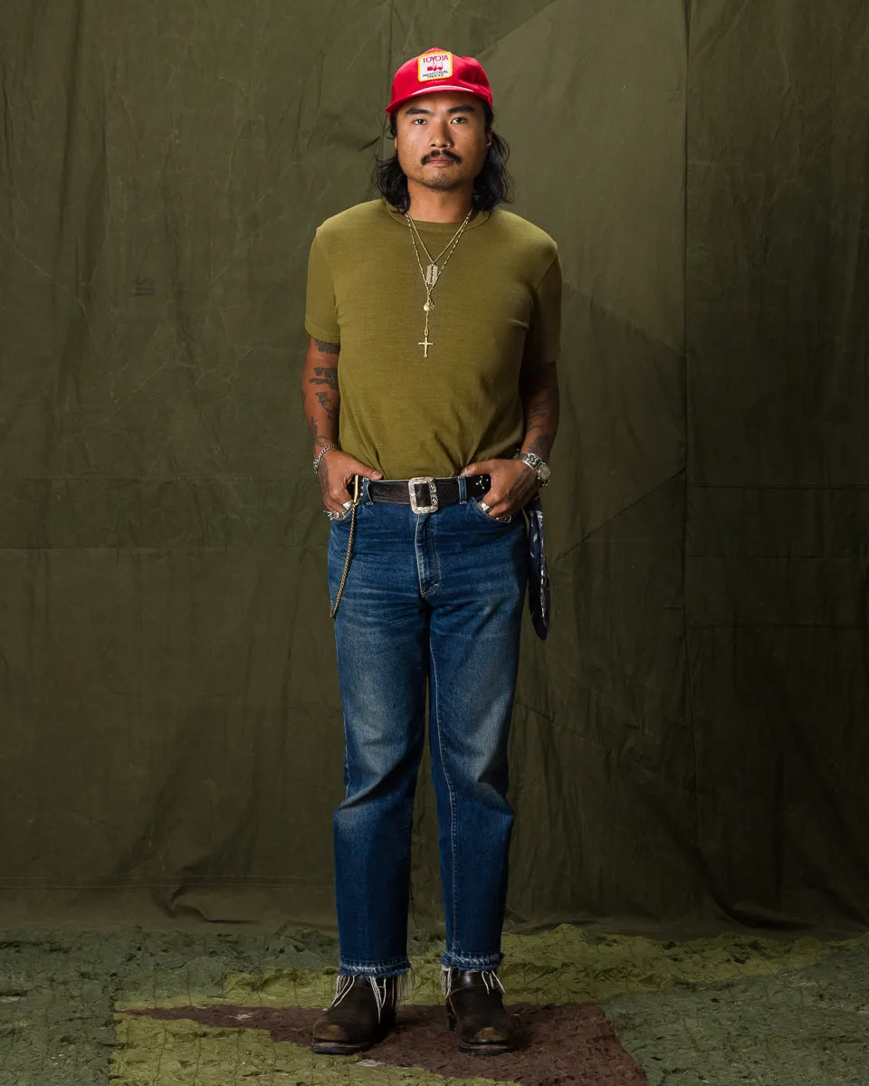 Wakayama Special Loopwheel Tee - Martini Olive sold by Standard and Strange product image thumbnail 4