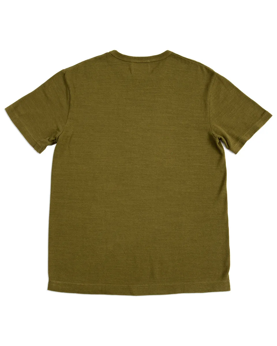 Wakayama Special Loopwheel Tee - Martini Olive sold by Standard and Strange product image thumbnail 2