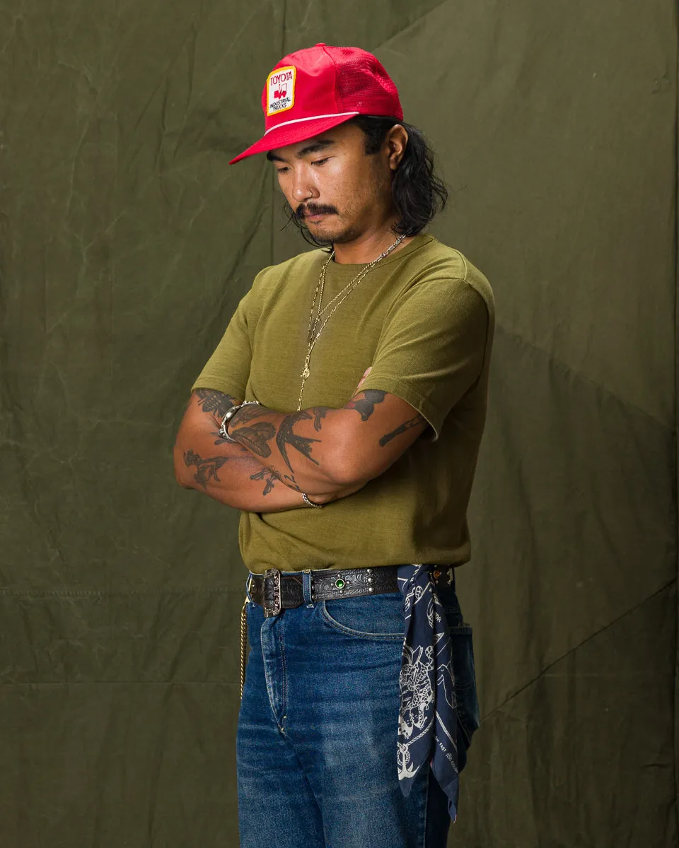 Wakayama Special Loopwheel Tee - Martini Olive sold by Standard and Strange product image thumbnail 3