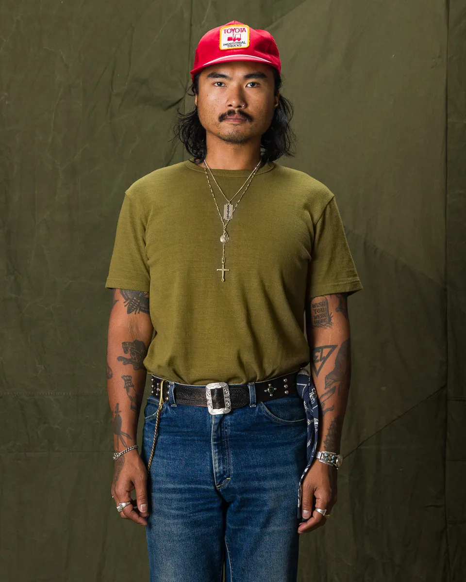Wakayama Special Loopwheel Tee - Martini Olive sold by Standard and Strange product image thumbnail 5
