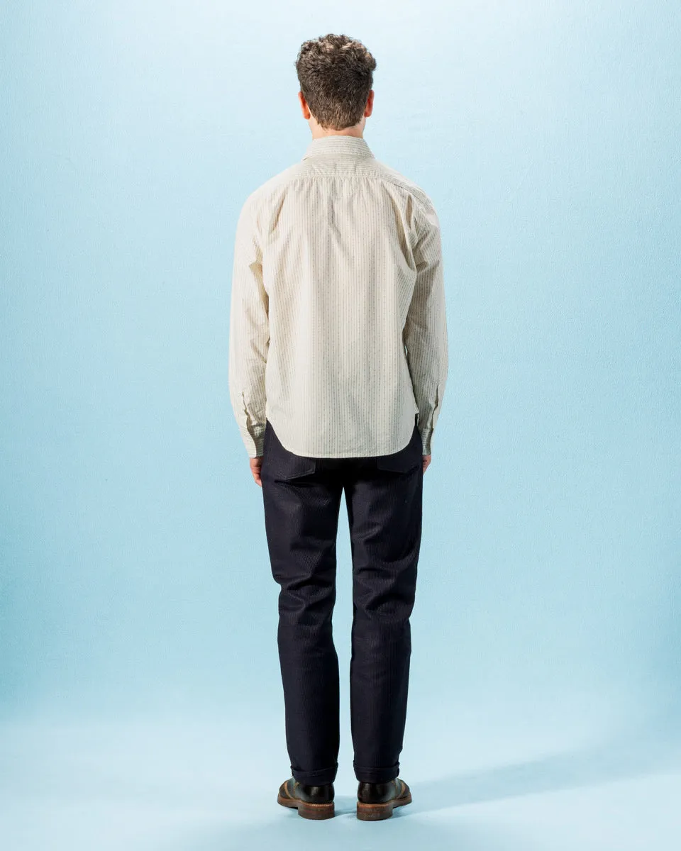 Wells Workshirt - White Stripe sold by Standard and Strange product image thumbnail 5