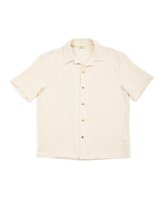 Holiday Shirt - Undyed Cotton Crochet Weave sold by Standard and Strange