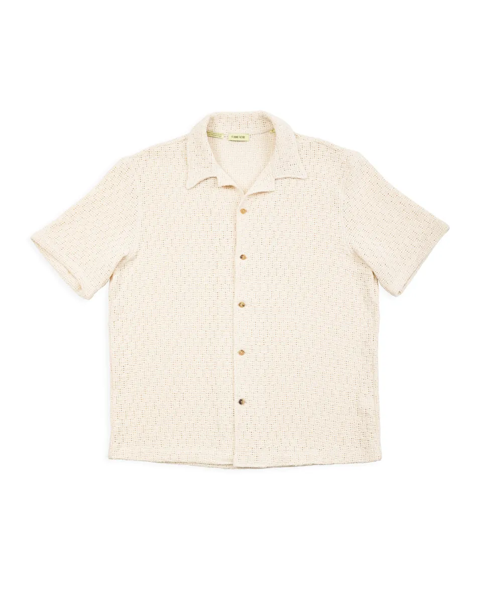 Holiday Shirt - Undyed Cotton Crochet Weave sold by Standard and Strange