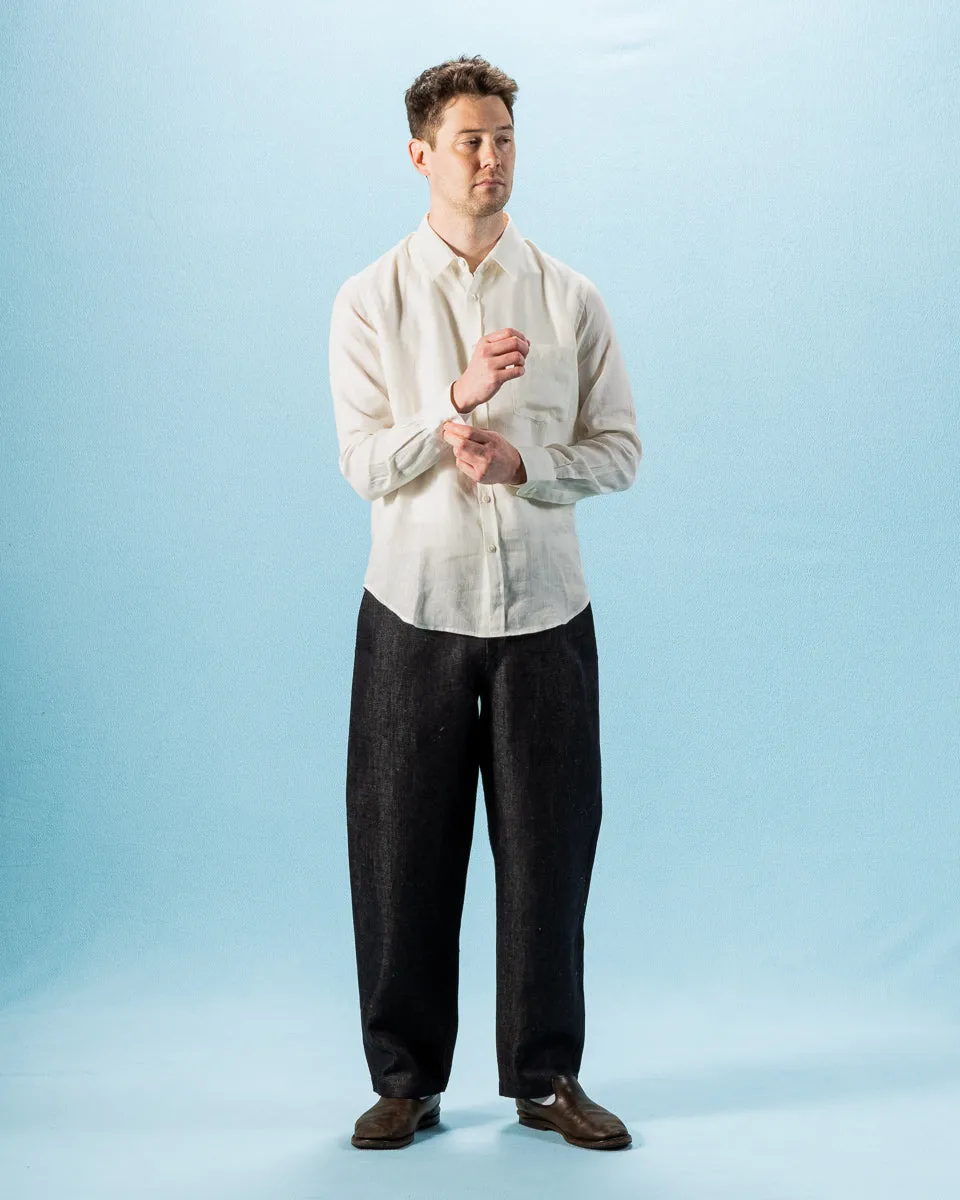 Essential Shirt - Off White Belgian Light Linen sold by Standard and Strange product image thumbnail 4