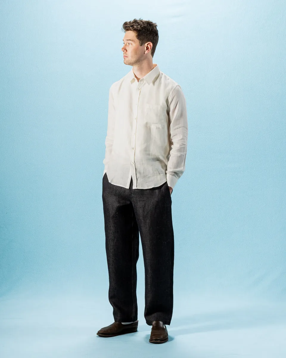 Essential Shirt - Off White Belgian Light Linen sold by Standard and Strange product image thumbnail 3