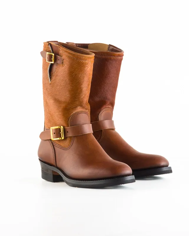 S&S x Attractions 444 Engineer Boot - Brown Horsehair sold by Standard and Strange