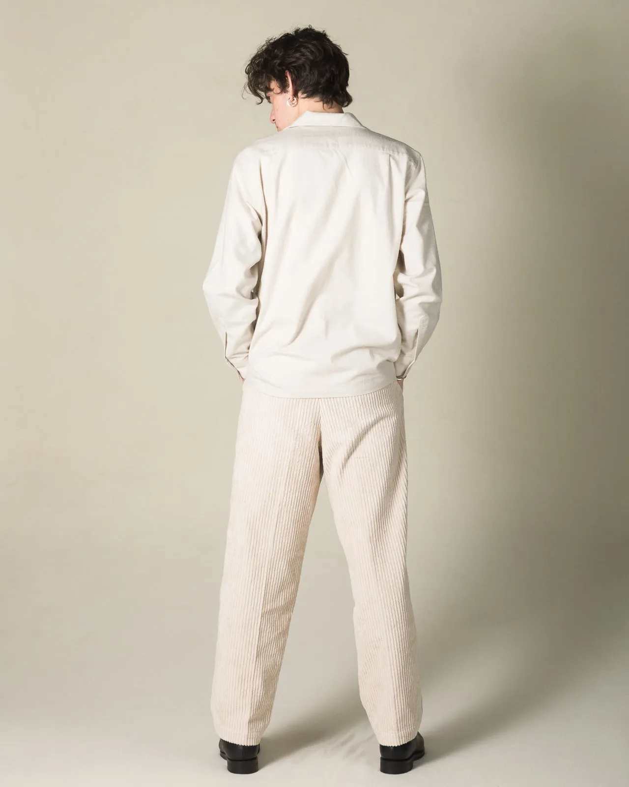 Double Pleats Trousers - White Wide Wale Corduroy sold by Standard and Strange product image thumbnail 5