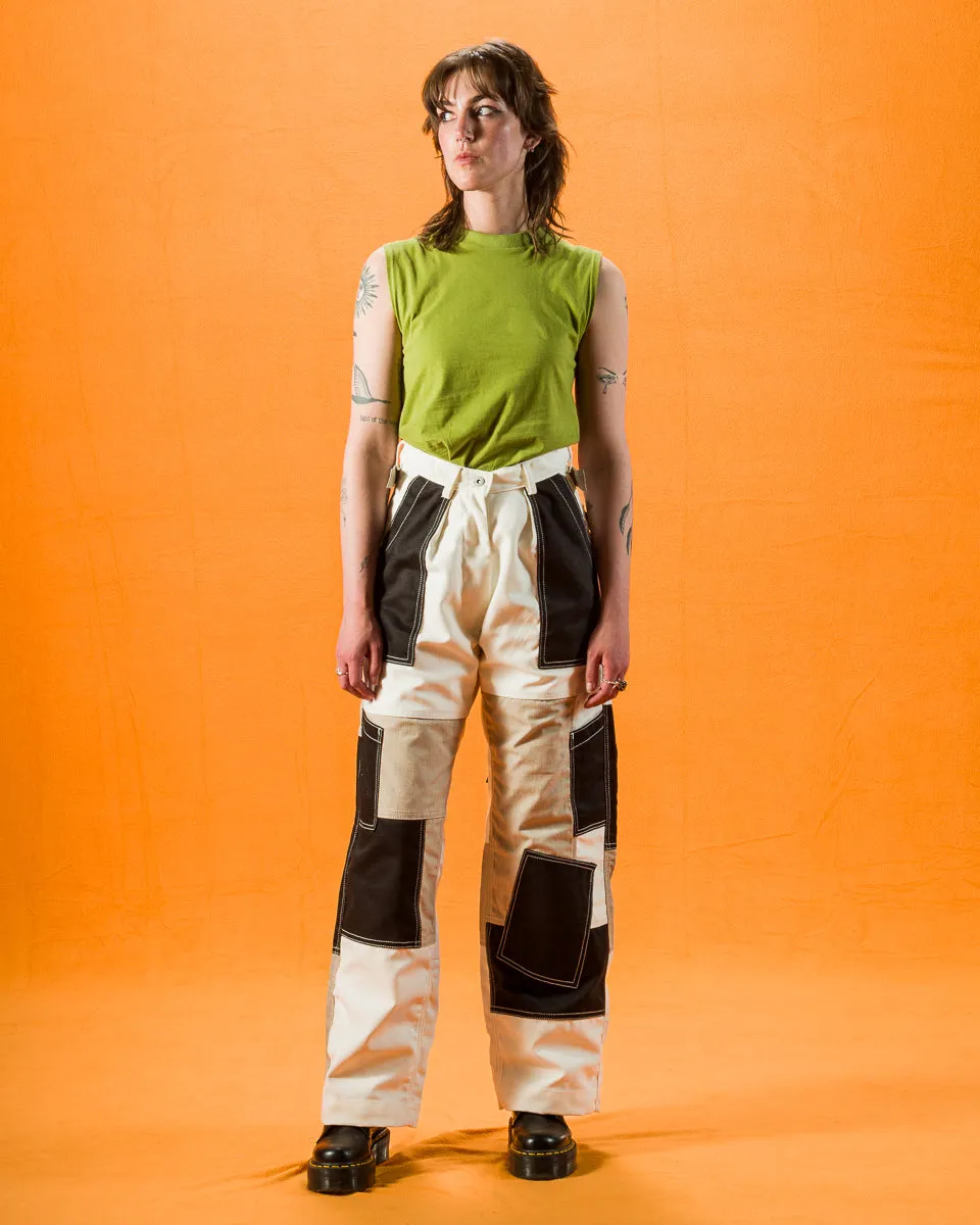 Unisex Freedom Flight Trouser - White/Black sold by Standard and Strange product image thumbnail 3