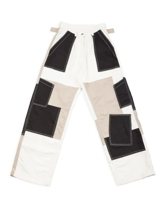 Unisex Freedom Flight Trouser - White/Black sold by Standard and Strange