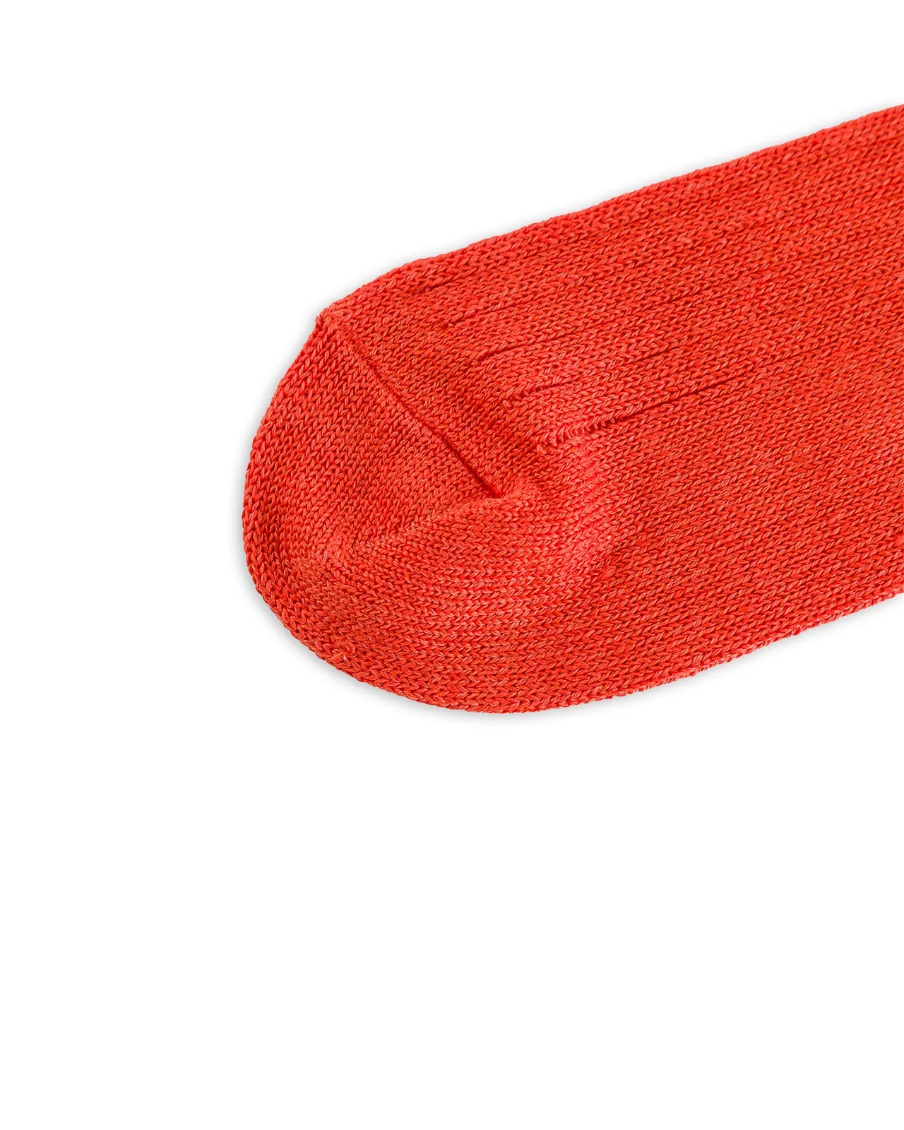 Linen/Cotton Ribbed Crew Socks - Orange Red sold by Standard and Strange product image thumbnail 4