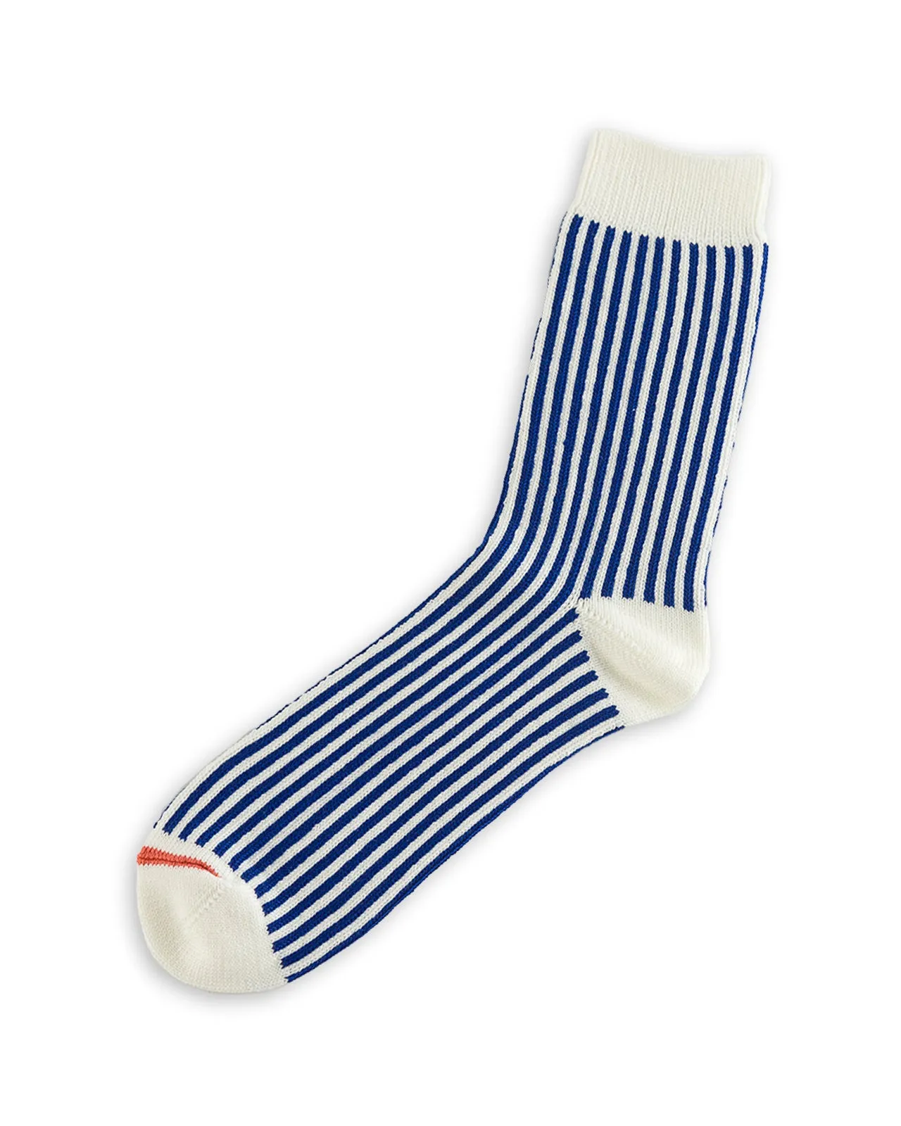 Vertical Stripe Socks - White/Royal Blue sold by Standard and Strange product image thumbnail 3