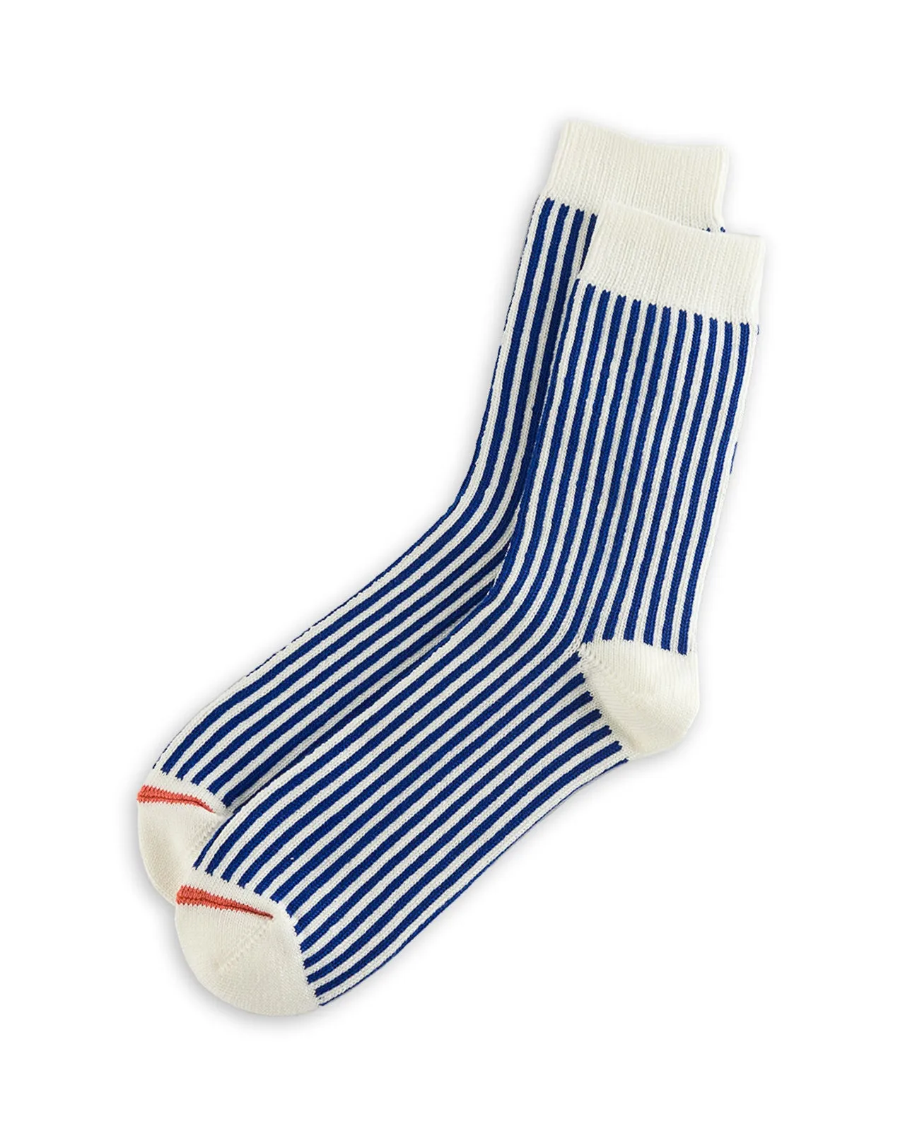 Vertical Stripe Socks - White/Royal Blue sold by Standard and Strange product image thumbnail 2