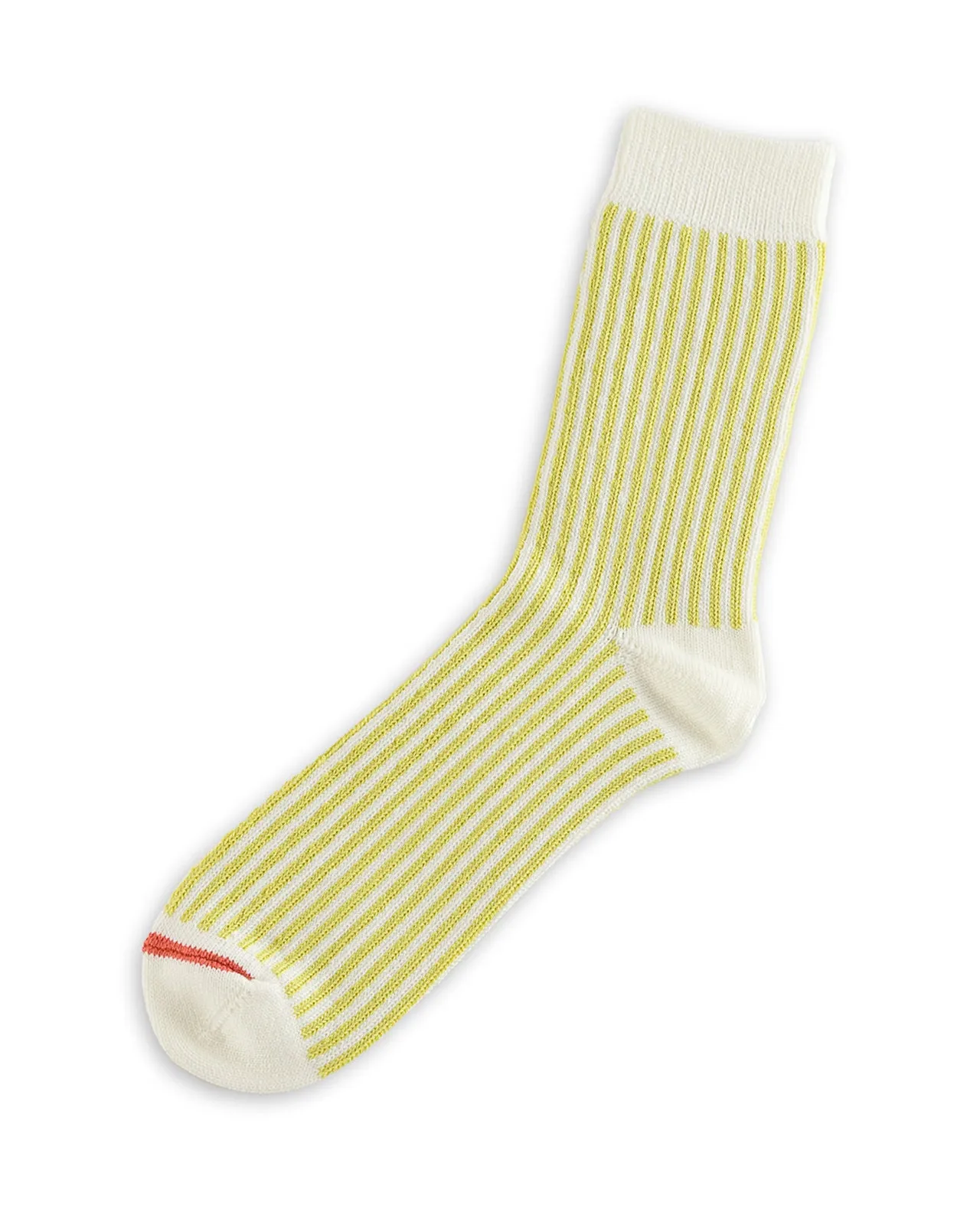 Vertical Stripe Socks - White/Lime sold by Standard and Strange product image thumbnail 3