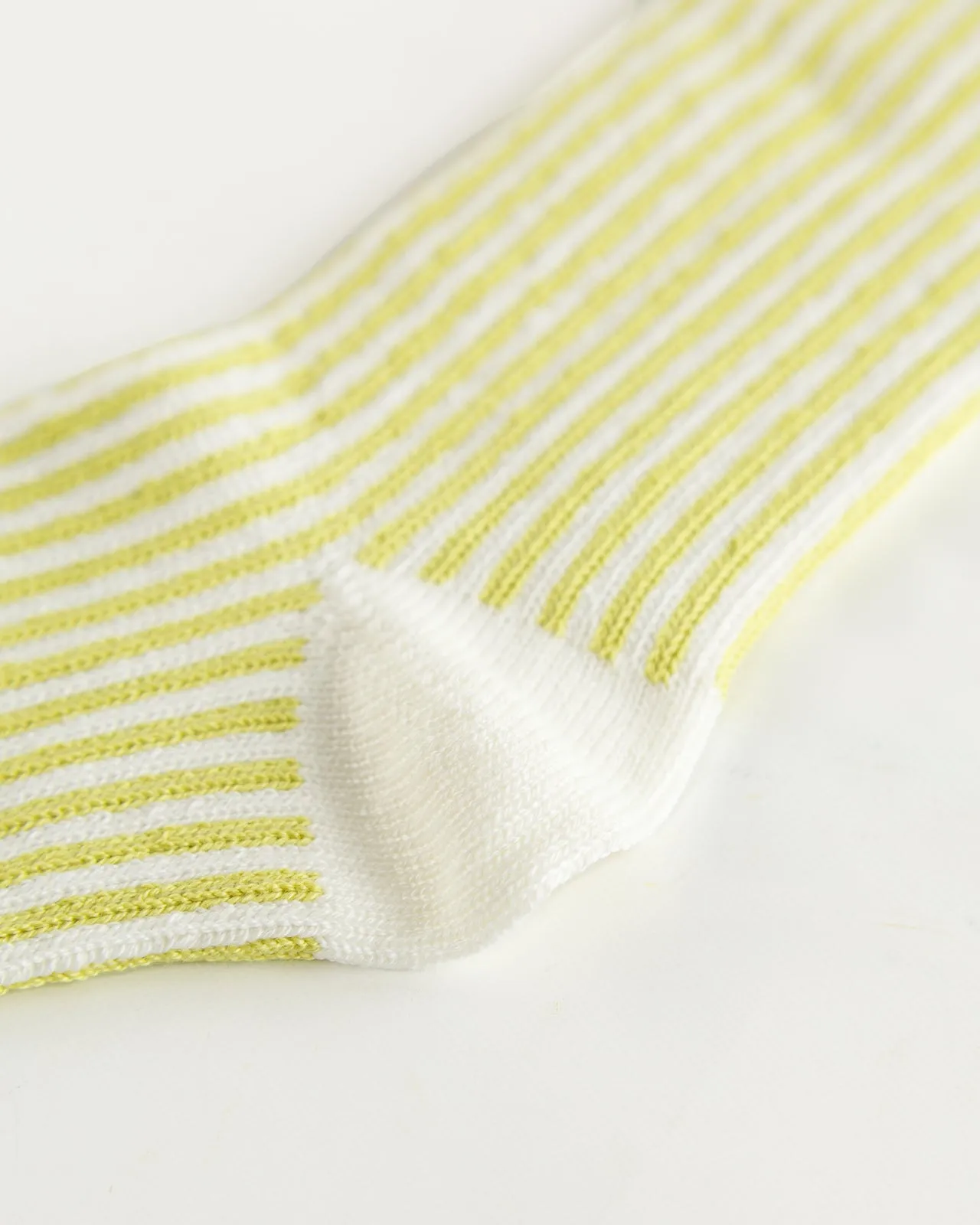 Vertical Stripe Socks - White/Lime sold by Standard and Strange product image thumbnail 5