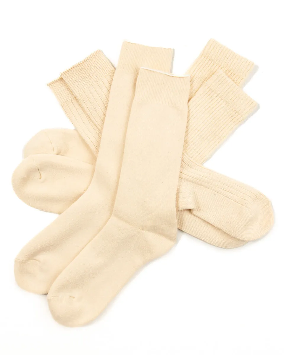 Organic Cotton Daily 3-pack Sock - Ecru sold by Standard and Strange product image thumbnail 2