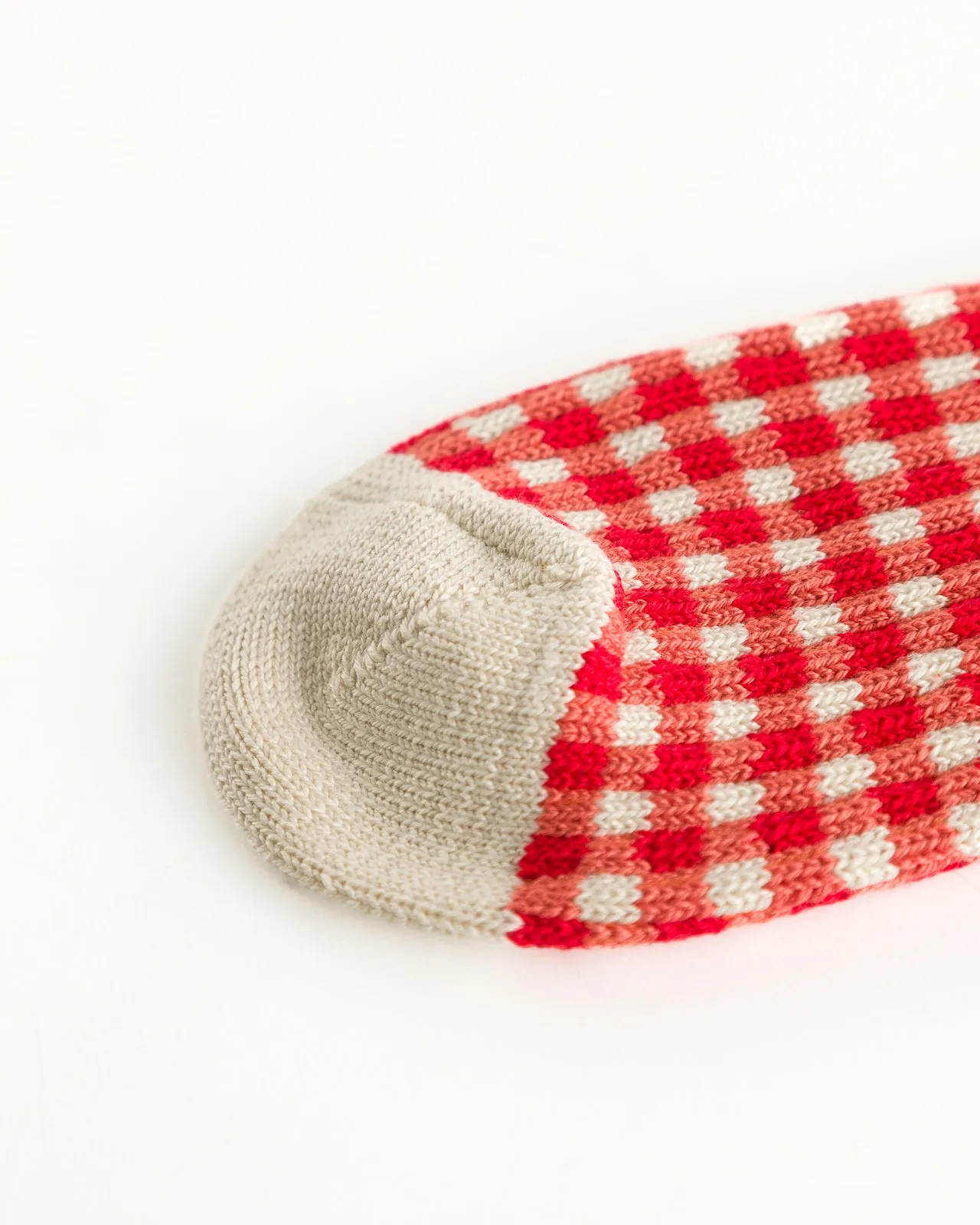 Gingham Check Socks - Red sold by Standard and Strange product image thumbnail 4