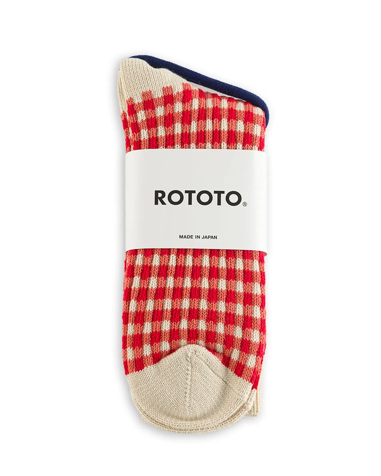 Gingham Check Socks - Red sold by Standard and Strange