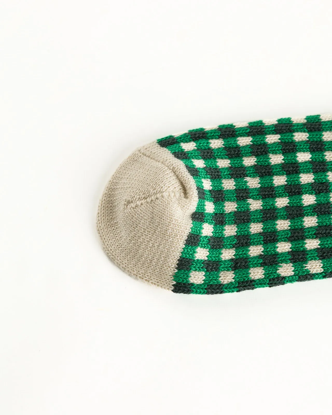 Gingham Check Socks - Green sold by Standard and Strange product image thumbnail 5