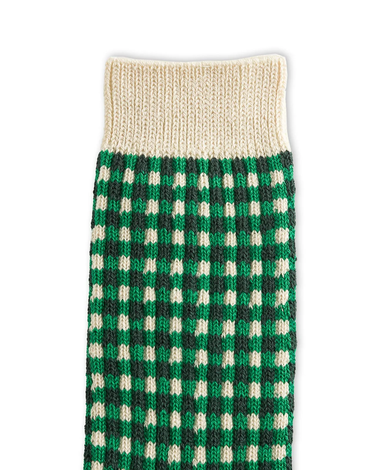 Gingham Check Socks - Green sold by Standard and Strange product image thumbnail 4