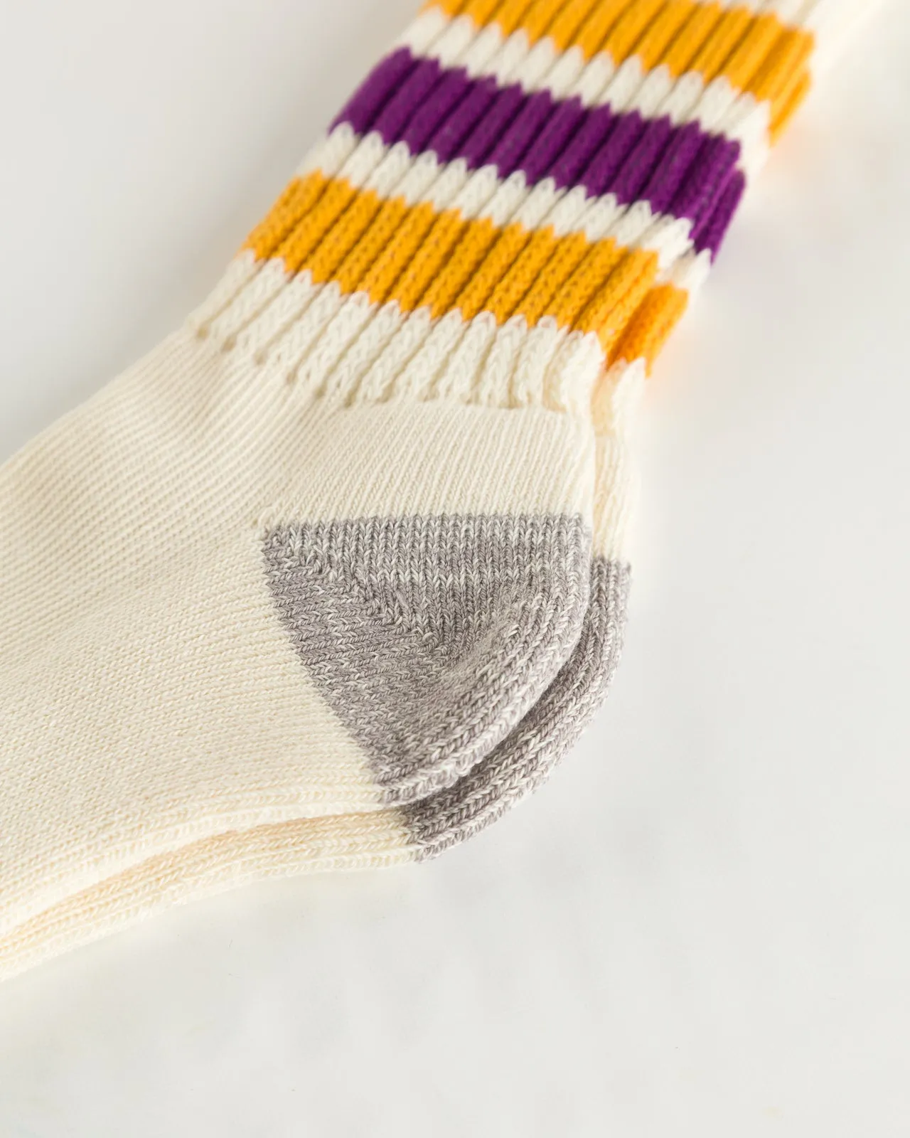 Coarse Ribbed Old School Socks - Yellow/Purple sold by Standard and Strange product image thumbnail 3