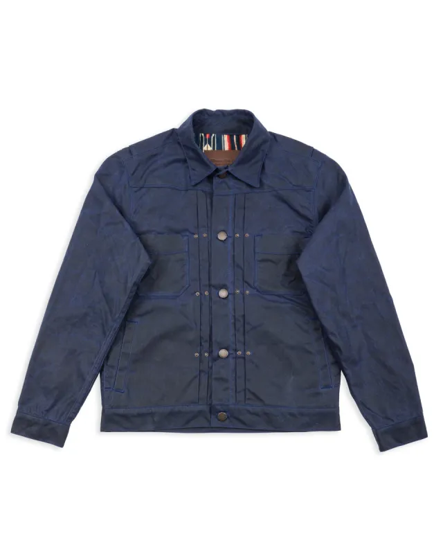 RJ-1 Jacket - Navy Waxed Canvas sold by Standard and Strange