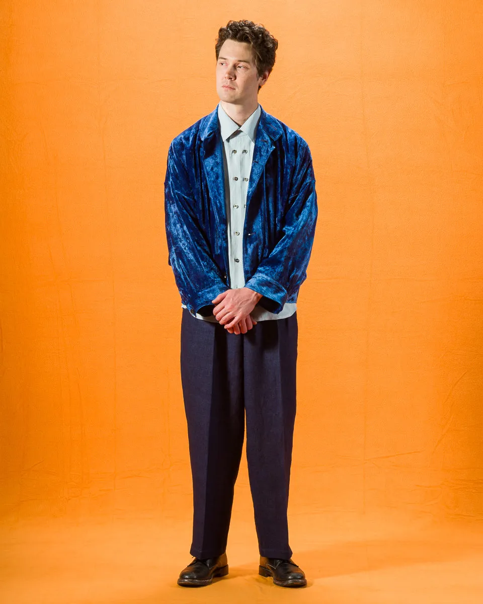 Silk Velvet Blouson - Ryukyu Indigo sold by Standard and Strange product image thumbnail 4