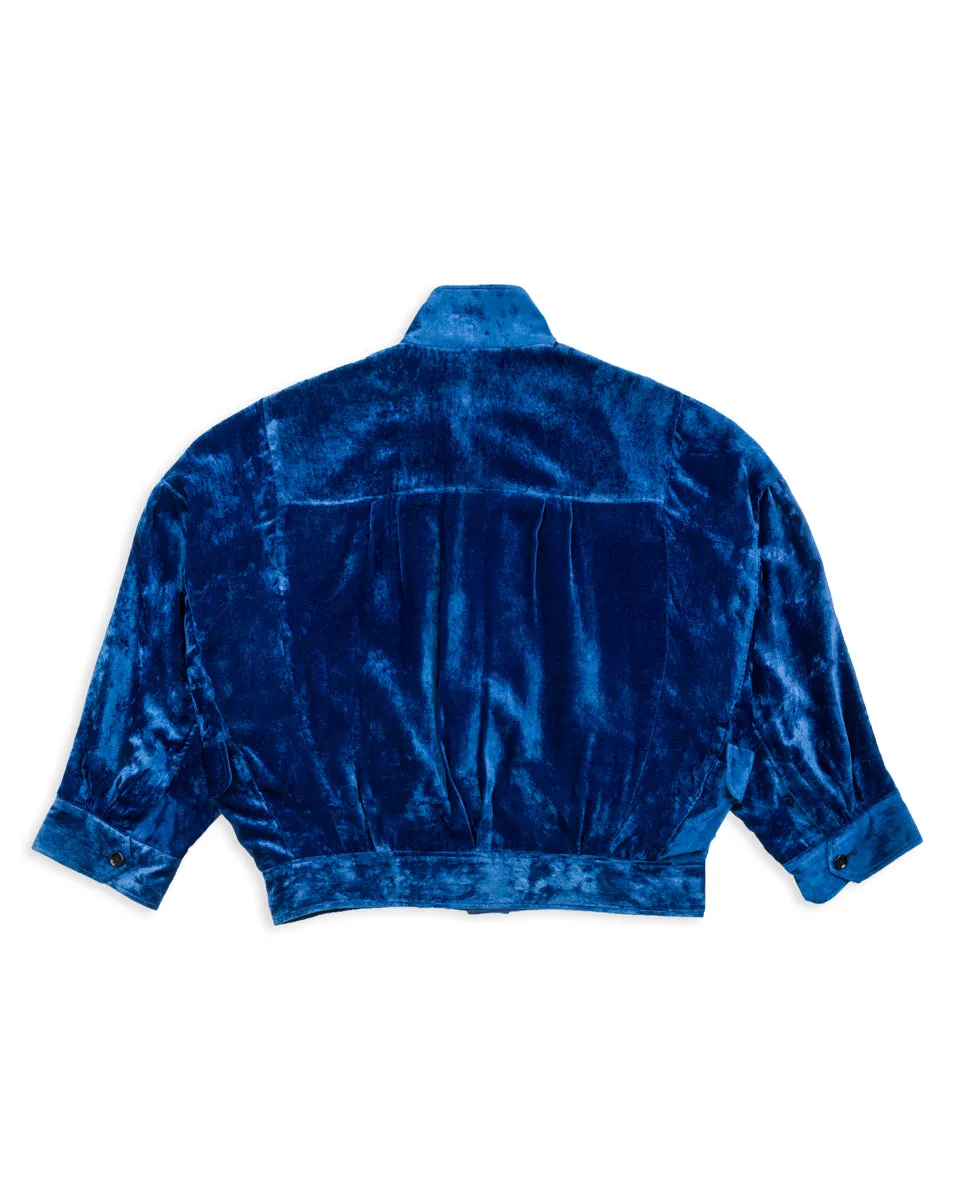 Silk Velvet Blouson - Ryukyu Indigo sold by Standard and Strange product image thumbnail 2