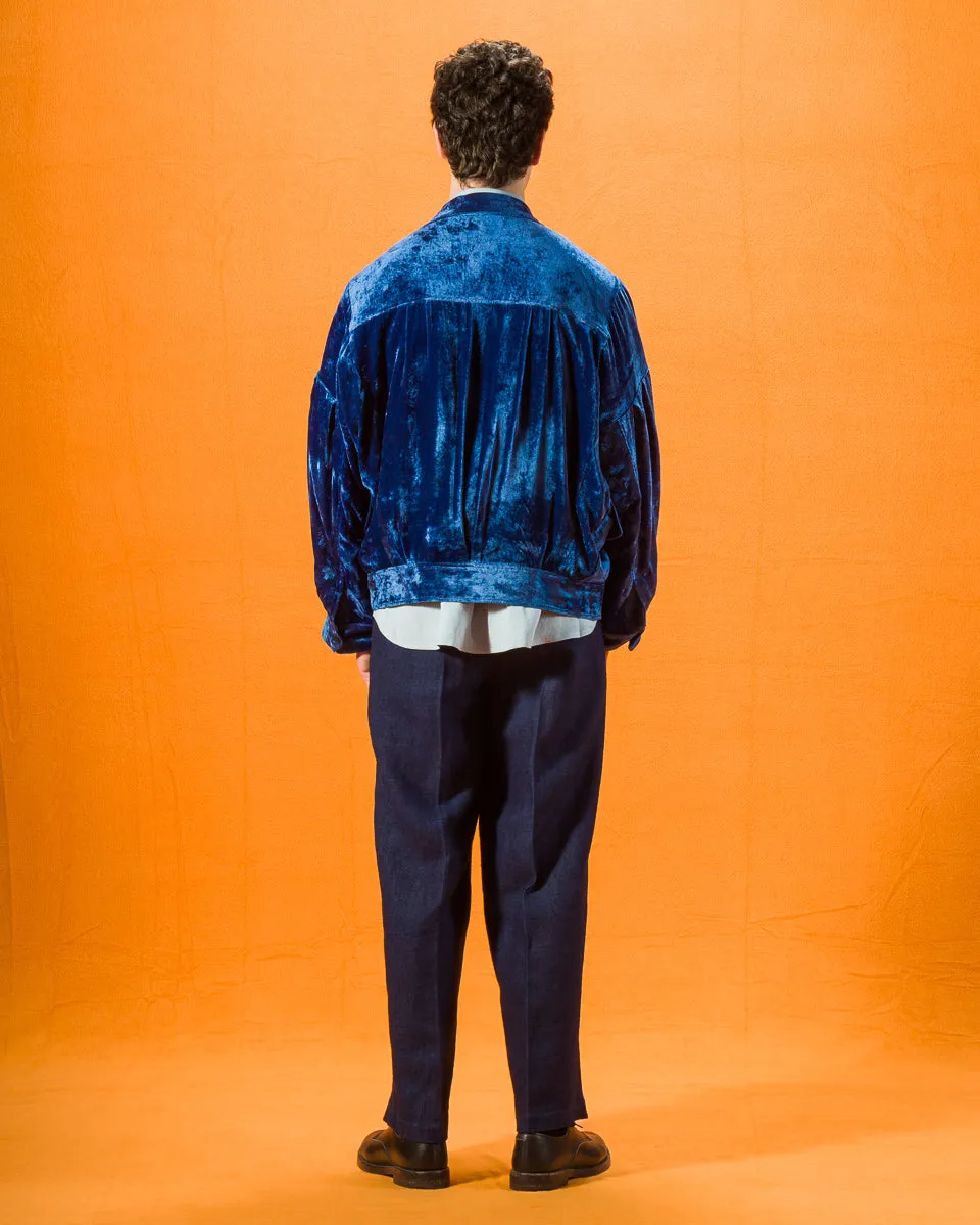 Silk Velvet Blouson - Ryukyu Indigo sold by Standard and Strange product image thumbnail 5