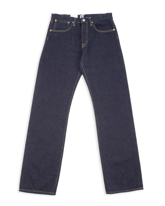 Kirk Straight Fit -14oz No.9 Selvedge Rinsed sold by Standard and Strange