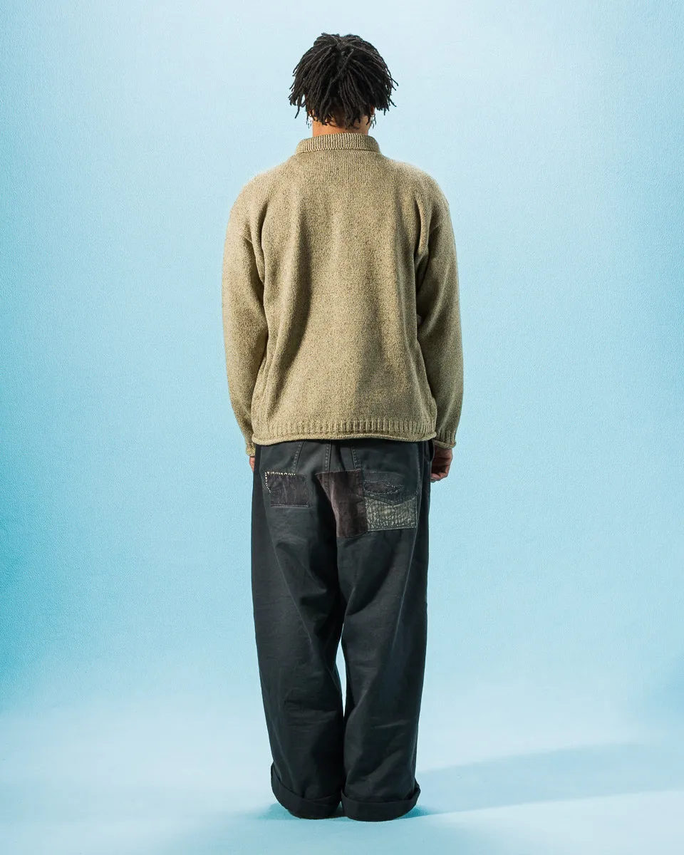 Silk Cotton Half Zip Pullover - Sage Green 08 sold by Standard and Strange product image thumbnail 5