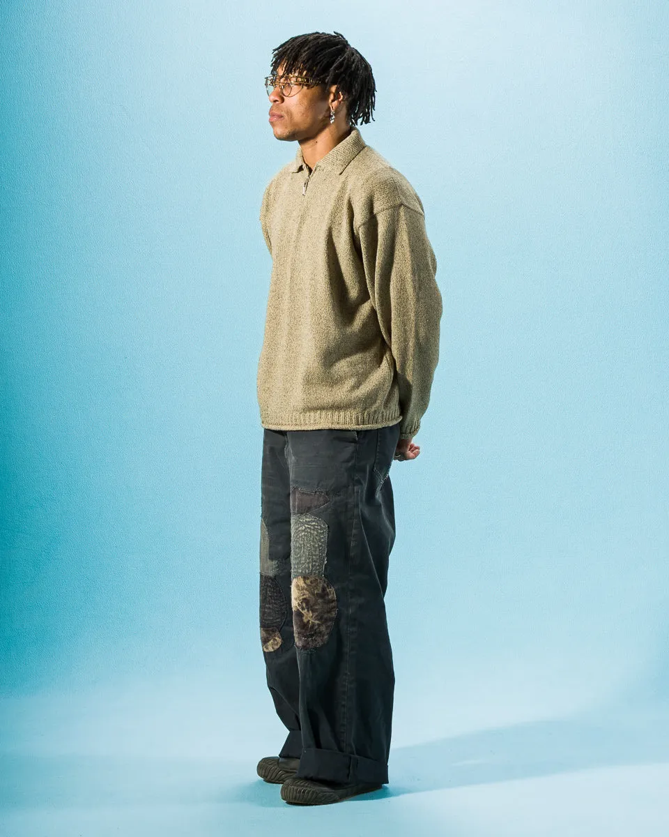 Silk Cotton Half Zip Pullover - Sage Green 08 sold by Standard and Strange product image thumbnail 4