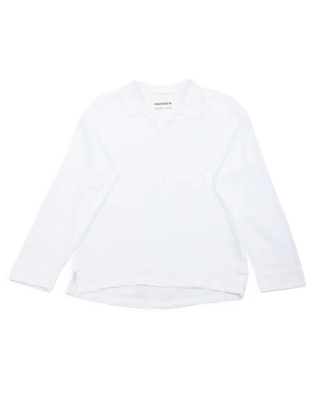Marius Pull-on Shirt - White sold by Standard and Strange