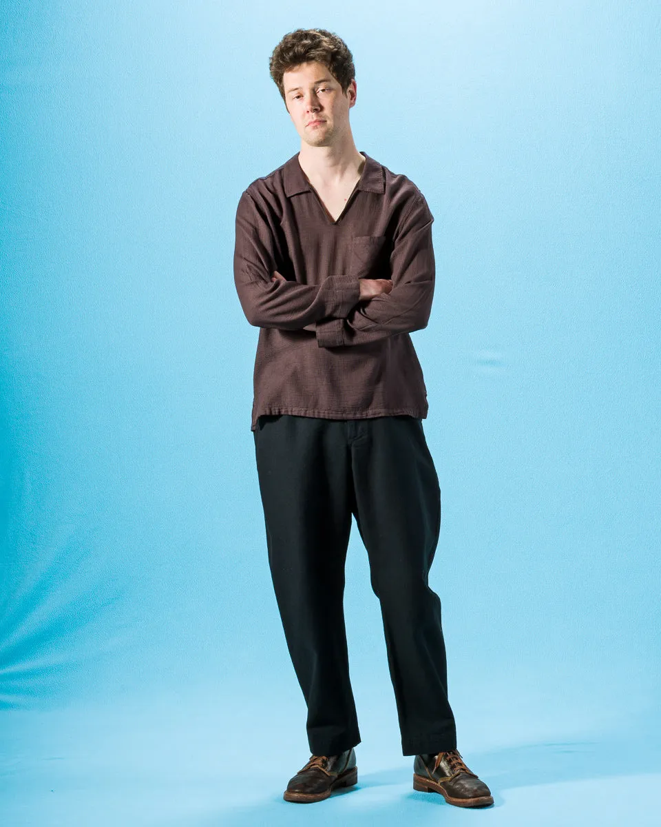 Trygve Wide Cut Cropped Trouser - Black Canvas sold by Standard and Strange product image thumbnail 5
