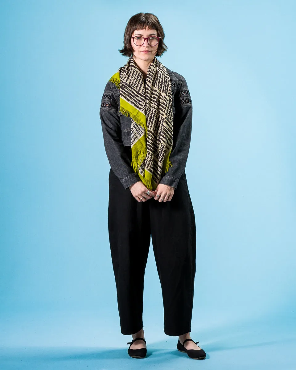 Rayon Fringe Stole (HACKSAW-BLOCK) - LightGreen sold by Standard and Strange product image thumbnail 3