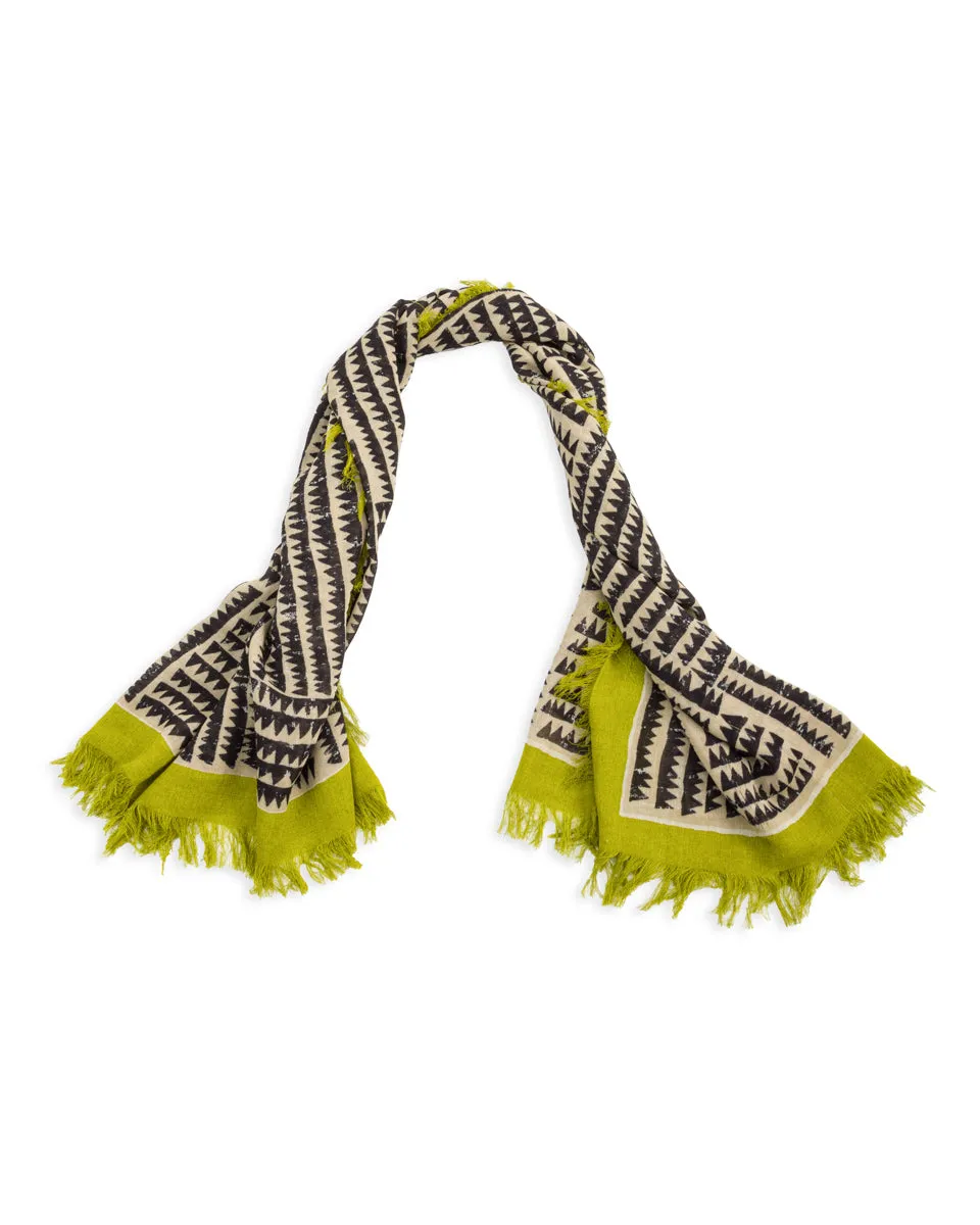 Rayon Fringe Stole (HACKSAW-BLOCK) - LightGreen sold by Standard and Strange product image thumbnail 2