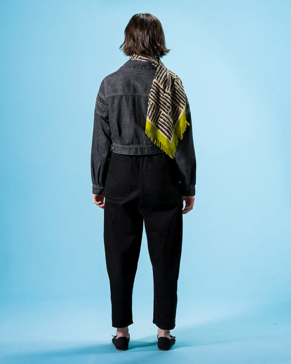 Rayon Fringe Stole (HACKSAW-BLOCK) - LightGreen sold by Standard and Strange product image thumbnail 4