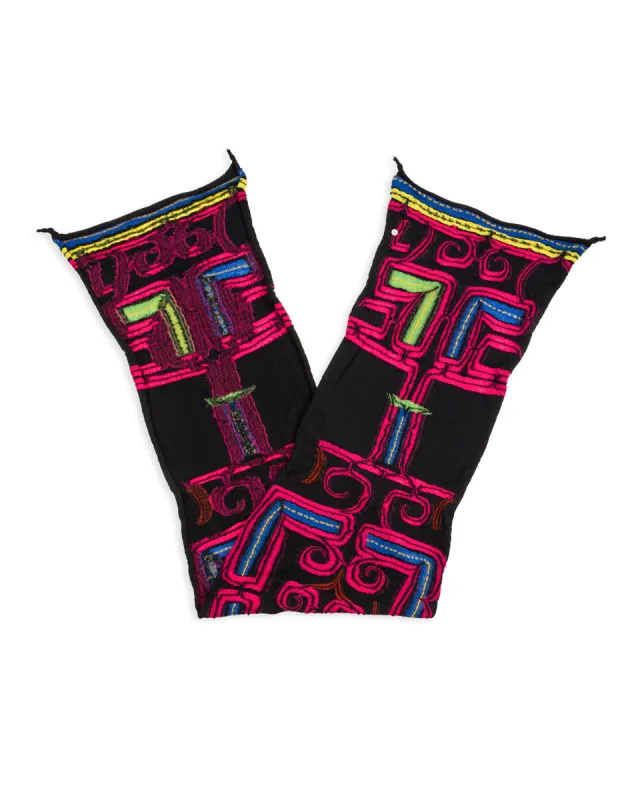 Fulling Wool HAPPY Scarf POP AINU - Black made by Kapital