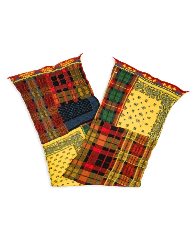 Fulling Wool Scarf (TARTAN CHECK BANDANA PATCH) - Yellow sold by Standard and Strange