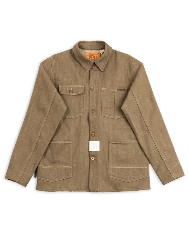 Kurt Jacket - Desert Moss Green Selvedge sold by Standard and Strange