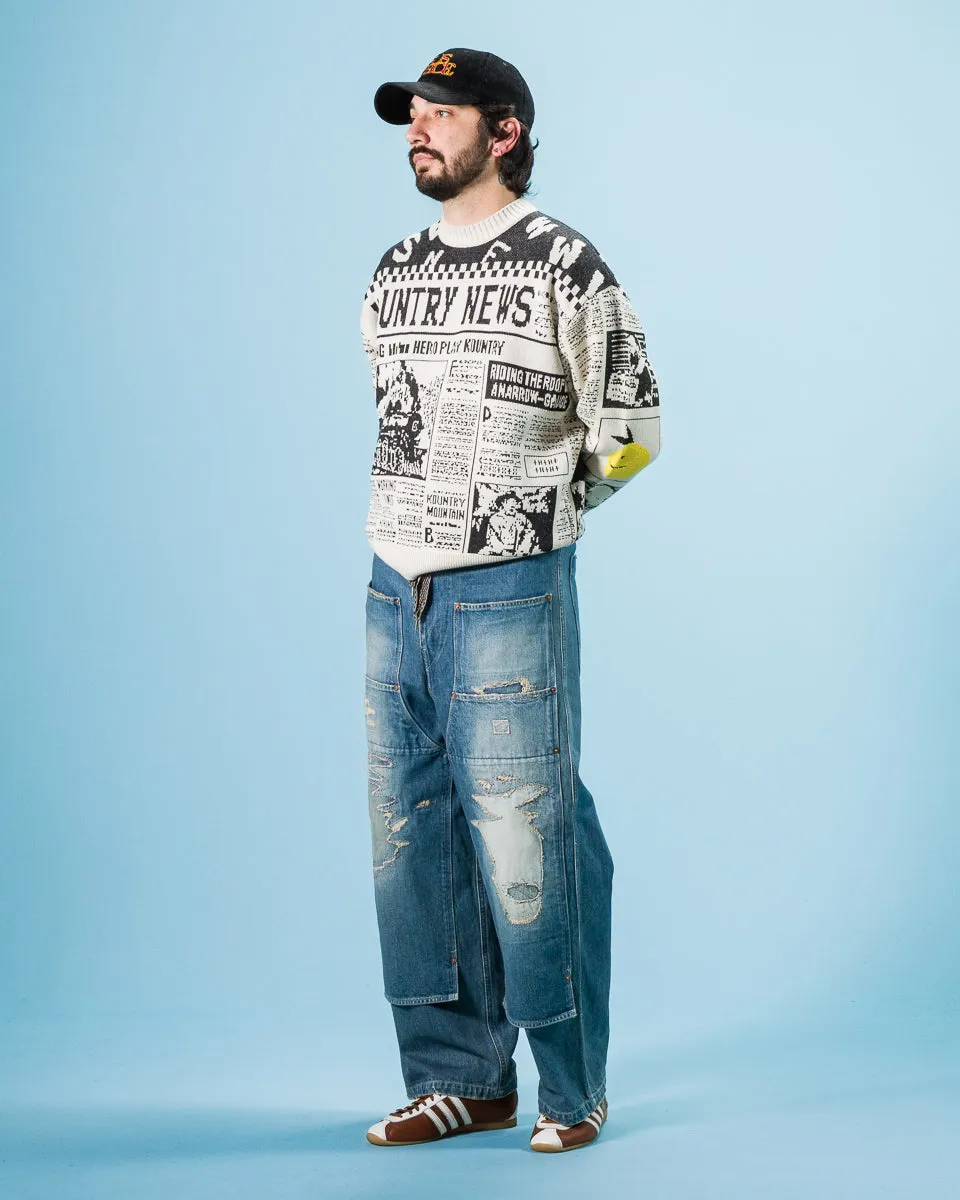 14oz Denim W-Knee EASY Baggy Pants(DIXIE LUMBER REMAKE) - PRO sold by Standard and Strange product image thumbnail 4