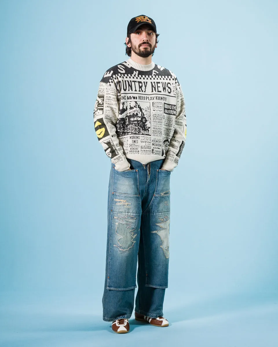 14oz Denim W-Knee EASY Baggy Pants(DIXIE LUMBER REMAKE) - PRO sold by Standard and Strange product image thumbnail 3