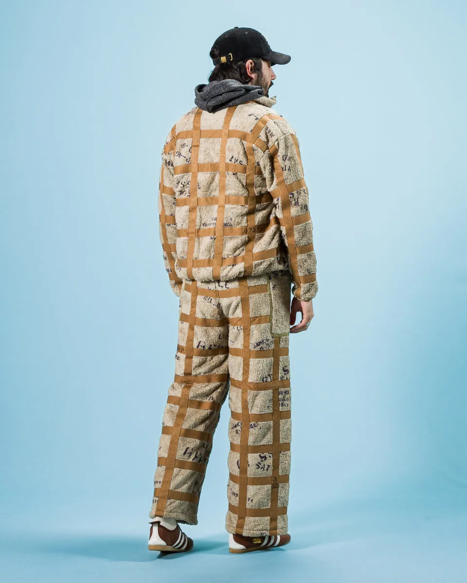 Fleece PRISONER Craft Tattersall Easy Pants - Beige sold by Standard and Strange product image thumbnail 5