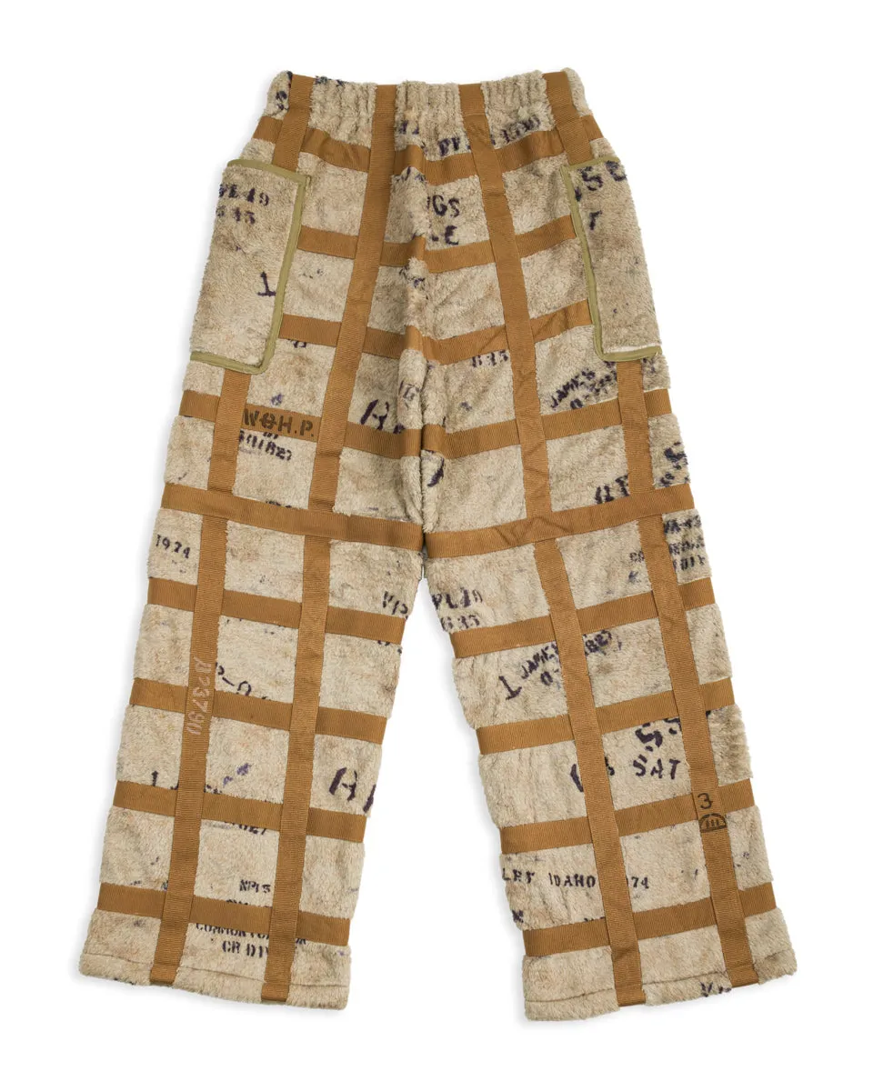 Fleece PRISONER Craft Tattersall Easy Pants - Beige sold by Standard and Strange product image thumbnail 2
