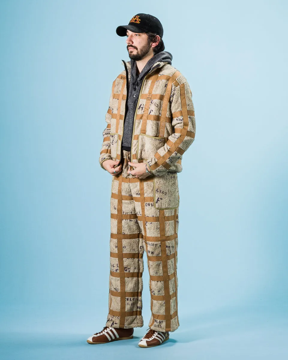 Fleece PRISONER Craft Tattersall Easy Pants - Beige sold by Standard and Strange product image thumbnail 4