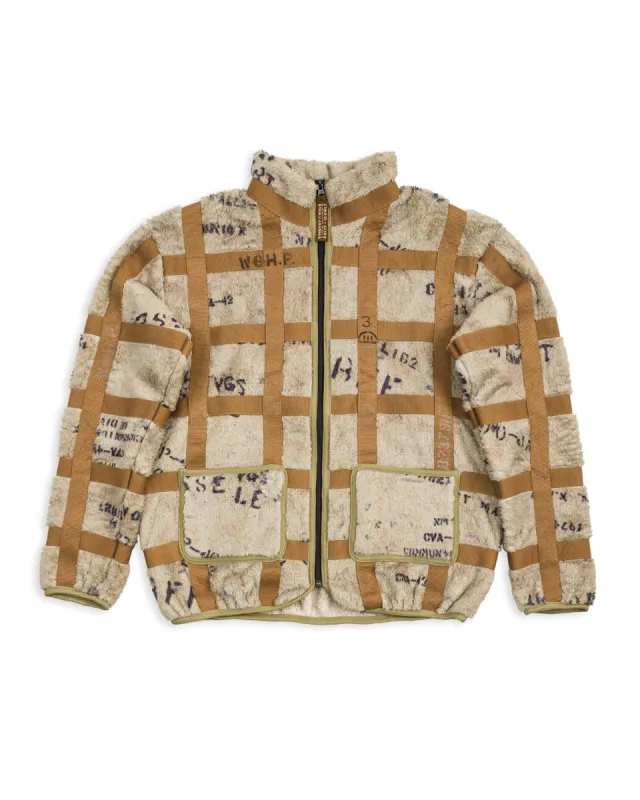 Fleece PRISONER Craft Tattersall ZIP Blouson - Beige sold by Standard and Strange