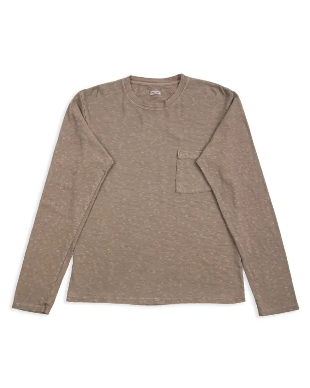 AMUSE Knit Pocket Long Sleeve T - Charcoal sold by Standard and Strange