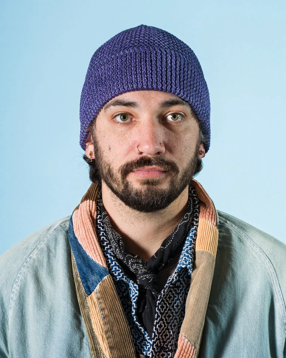 Linen Watch Cap - Indigo sold by Standard and Strange product image thumbnail 3